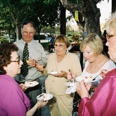 Madeline Gabriel, Dick and Carol Hatch, Shirley Kuller 10.2003 Anniversary Celebration Les&Shirley