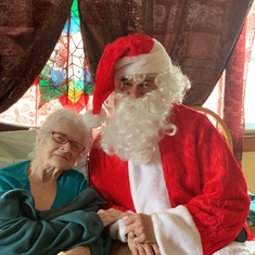 A visit from Santa, December 2020.