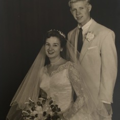 Carol and John Wegman's wedding 1957