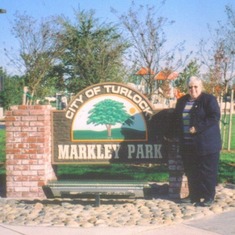 Carol Markley at Markley Park, Turlock