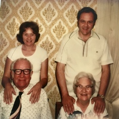 Carole with parents Phillip and Helen Dwyer, and brother Phil Jr. in 1975.
