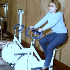 Carole - on Bike at Cove Haven
