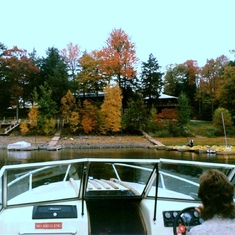 Carole on Boat at Cove Haven - Ceasar Resort in the Poconos