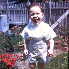 Kevin in the yard @ 1145 Church Street - 1963