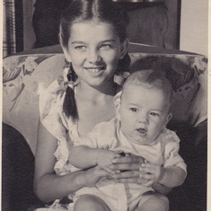 Carole at age 9 (1946) with brother Hall