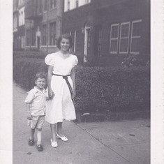 1950 - Carole with brother Hall.