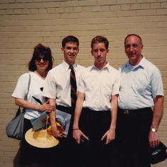 June 1990 - Billy's High School Graduation - Carole, Billy, Bobby, Bill