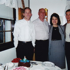 May 1996 - 25th Wedding Anniversary - Rob, Bill, Carole & Bill