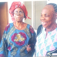 Mummy Caroline in Ibadan with her sister Professor Olufunke Egunjobi.