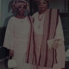Mummy Caroline with sister Ambassador who celebrated her 60th Birthday in Central African Republic.