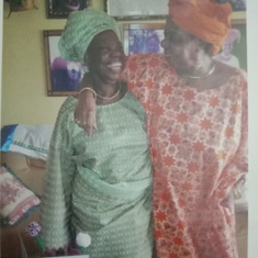 One of Mummy Caroline's 80th Birthday pics with sister Abake.