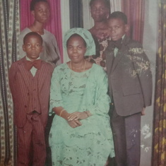 Mummy with Morenike, Seyi, Bolaji and Folabi in the '70s.