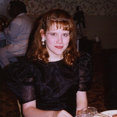 Beautiful bridesmaid in Colleen and Gary's wedding 1994.