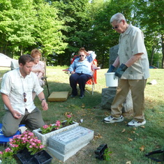 Caroline surrounded by her brother,Mother and father(not pictured) and Aunt Kathy and Uncle Raul.We planted flowers on her grave.Her spirit was with us.It was a perfect 
day.