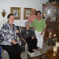 Nina Milner Lawrance (cousin), Mary Rilla Milner Pitts, (mother)  Carolyn & Lydia (cousin)