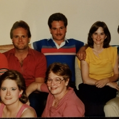 Mom with her children 1987.