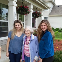 Mom with granddaughters Lilly and Alyssa.