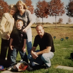 At Tom's grave site 2002.