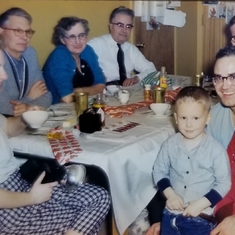 Mom with family and in-laws 1958.