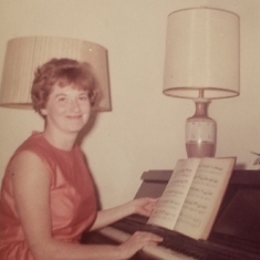 Mom at the piano about 1966.