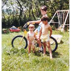 Brothers with baby Carolyn, I called her snookems