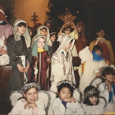Carolyn as Mary in our church Christmas pageant.