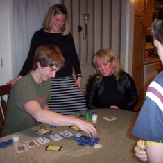 Carolyn playing poker