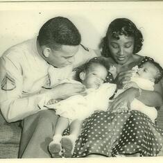 Rita, Albert and their young daughters, Gail and Elizabeth.