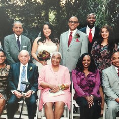 The family at the wedding of Anthony and Jennifer Jones