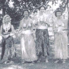 Hula club, Edwardsville IL, 1956