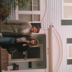 Cath and I in the 80’s I believe visiting my old house on Wheeler Street a few houses up from hers