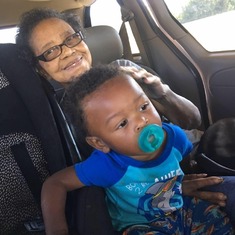 This picture was taken  on Saturday November 5, 2016 by Queen who was taking her great grand mother out for a joyous ride on a nice sunny Saturday afternoon.  Shown with Cat is her Great - Great Grand son Tikembre "King" Ferrell  She loved and cherish her