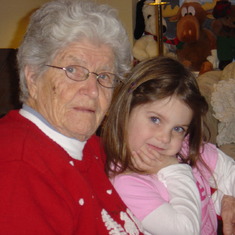 Chloe with her Great Grandma (December 2006)