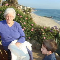 Grandma enjoying springtime in Laguna Beach