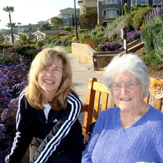 Mom with Grandma at the Montage Resort, Laguna Beach (March 2005)