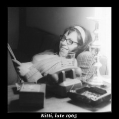 Kitti late 1965, reading, her favorite pastime.