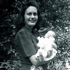 Cathy with her mother