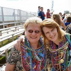 Mom was a big hit at the annual Gasparilla Parade in Tampa. That year, my husband had to actually cut her out of her beads.