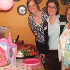 April 2010: Mom and my cousin Theresa joined with my BFF Kim Wesley to throw a baby shower for me.