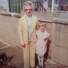 Mom and I pose in our Easter best in 1978