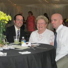 On her niece Theresa's wedding day, mom celebrated with her favorite nephews, Michael and Matthew Schumacher.