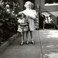 Catherine and Barbara, August 1950