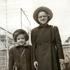 Barbara and Catherine, April 1952