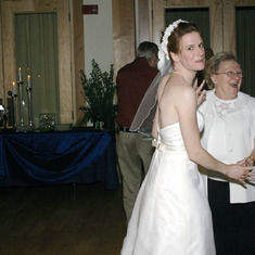 Bride and mother dance, Colorado, June 9, 2007