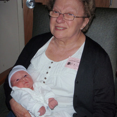 Catherine and her newborn grandson, Tristan, Tampa, June 1, 2010