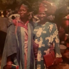 Mum at Olatundun's graduation . (Olabisi Onabanjo University).