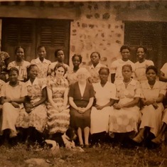 Mum and House mates at Kudeti Girls School. 4th person standing at the back.