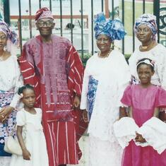 Dad & Mum at Abimbola's wedding reception 2003