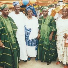 Dad & Mum with Abimbola's in-laws at the Engagement Ceremony 2003
