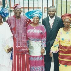 Dad & Mum at Abimbola's wedding reception 2003